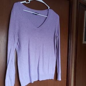 Purple V neck sweater